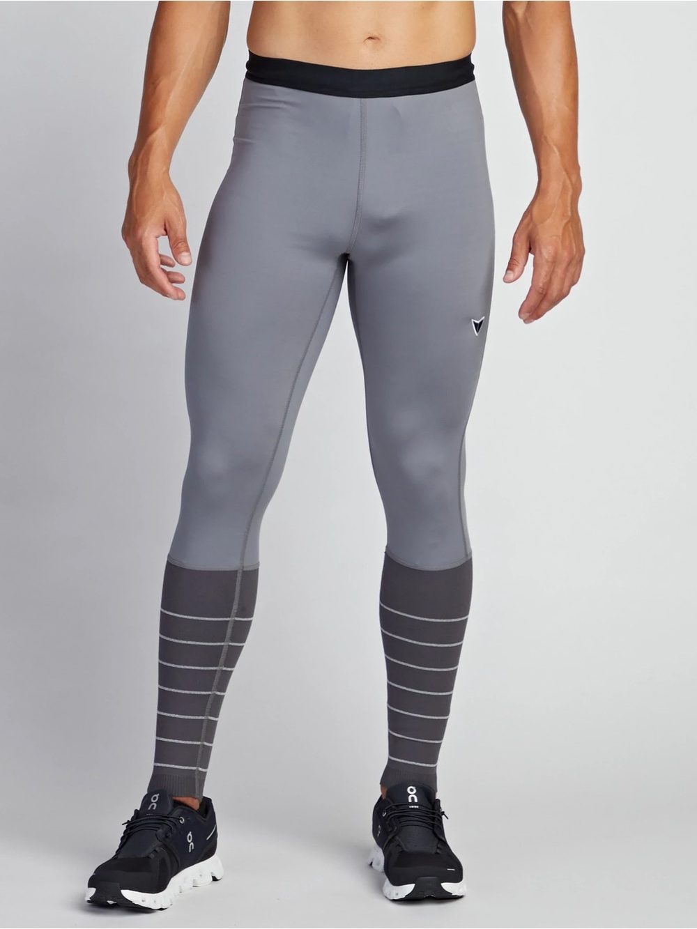 Korsa Fuse Mens Base Layer Tights NWT Steel Gray Running Compression Pants S